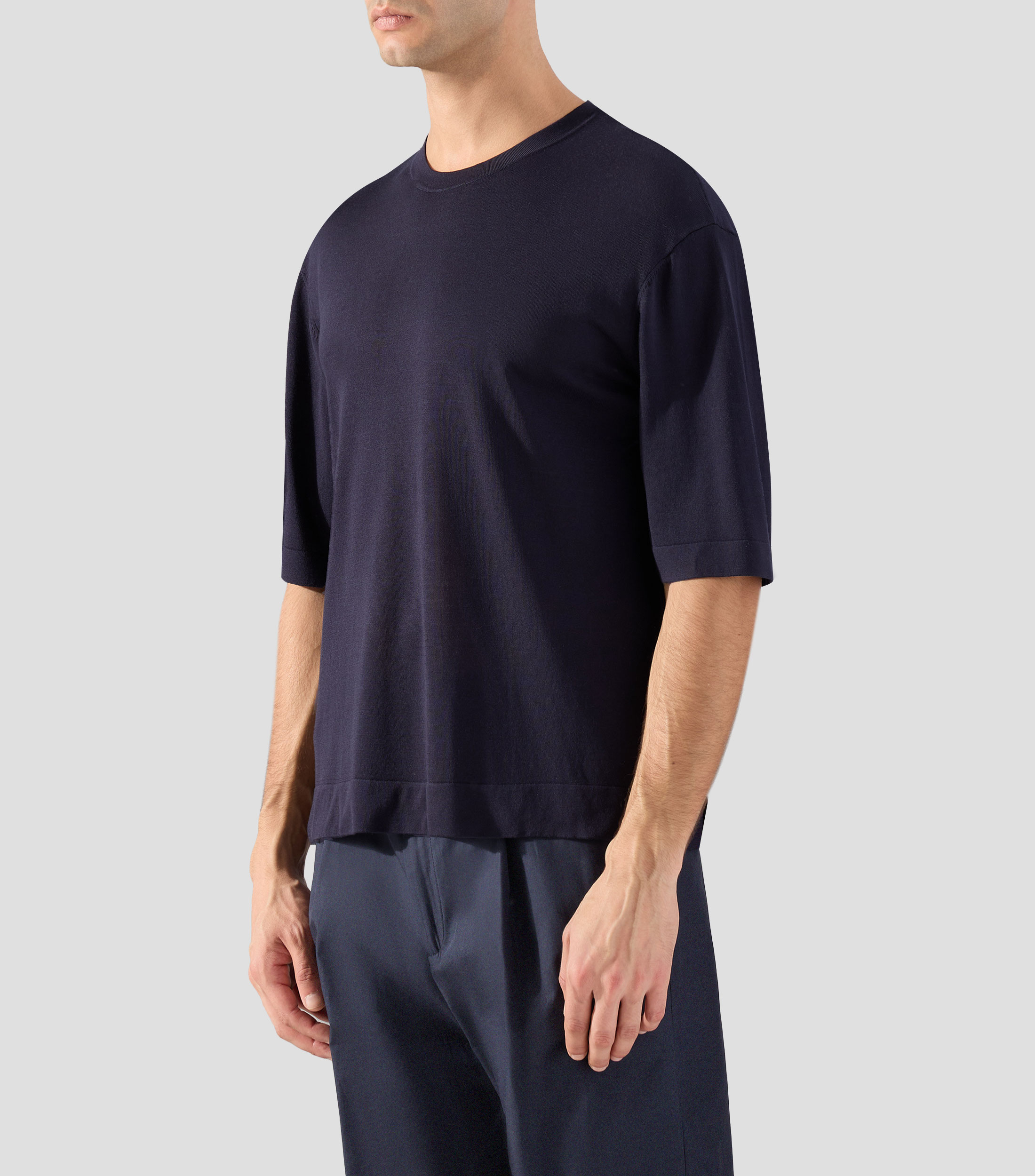 Playera cuello redondo manga corta lisa Hombre
